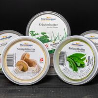 Kräuterbutter in der praktischen, wiederverschliessbaren Dose